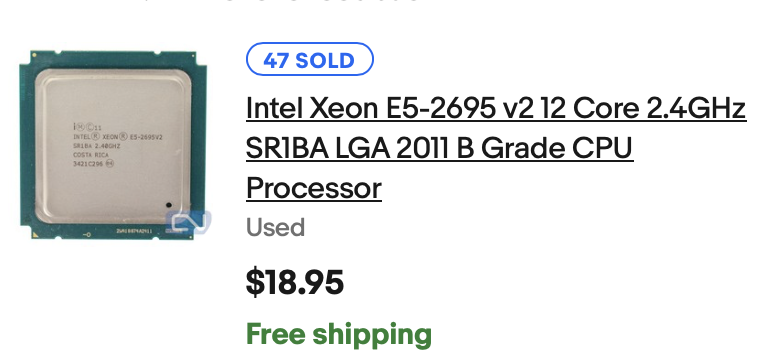 Xeon E5-2695 v2 12 Core